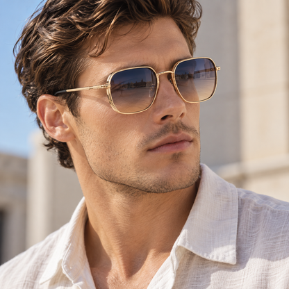 Square Thick Rim Sunglasses – 6 Colours | One Size | Copper & Polycarbonate