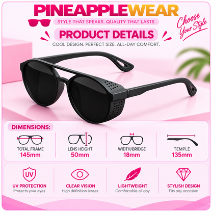 Round Steampunk Goggle Sunglasses – 6 Colours | One Size | Polarized UV400
