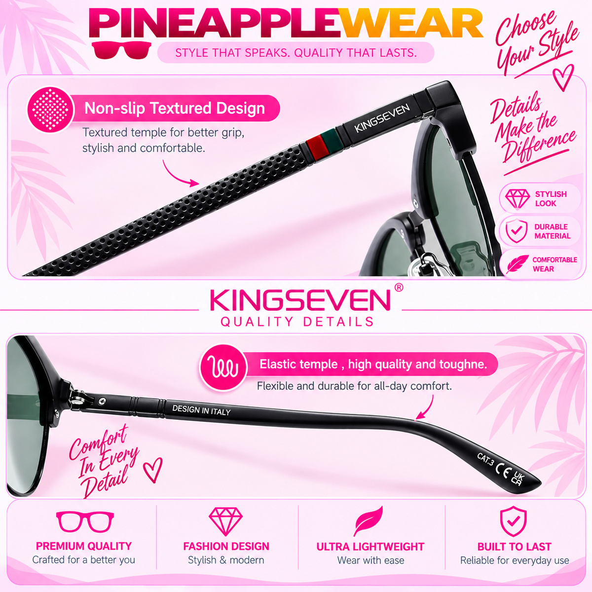 Round Polarized Sunglasses – 10 Colours | One Size | UV400 & Cat 3