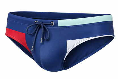 Color Block Swim Brief – 4 Colours | M–2XL | 84% Polyester & Spandex