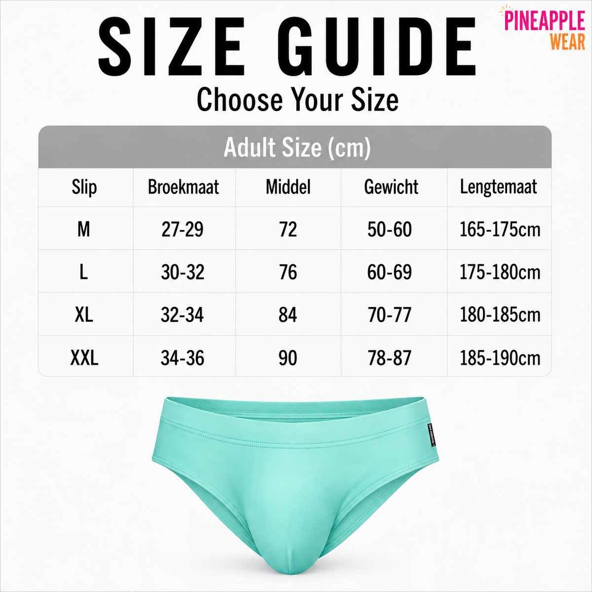 Gradient Swim Brief – 4 Colours | M–XXL | 84% Polyester & Spandex
