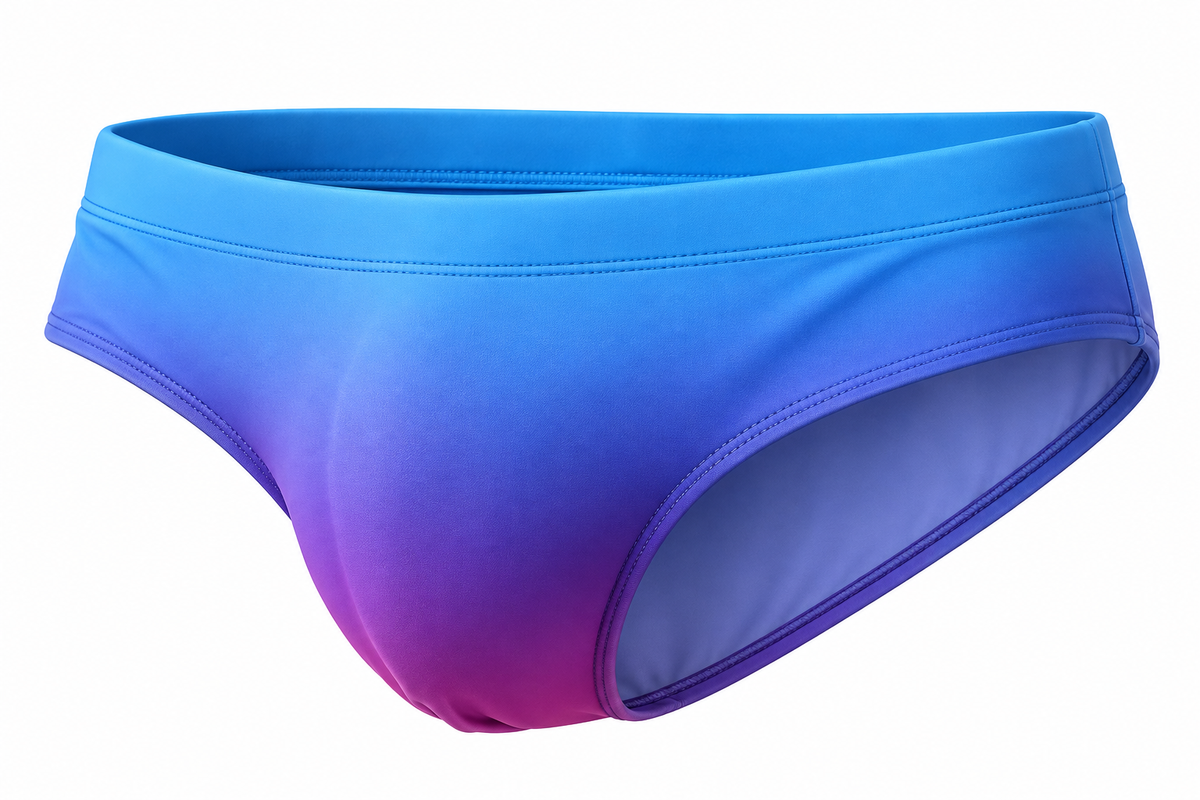 Gradient Swim Brief – 4 Colours | M–XXL | 84% Polyester & Spandex