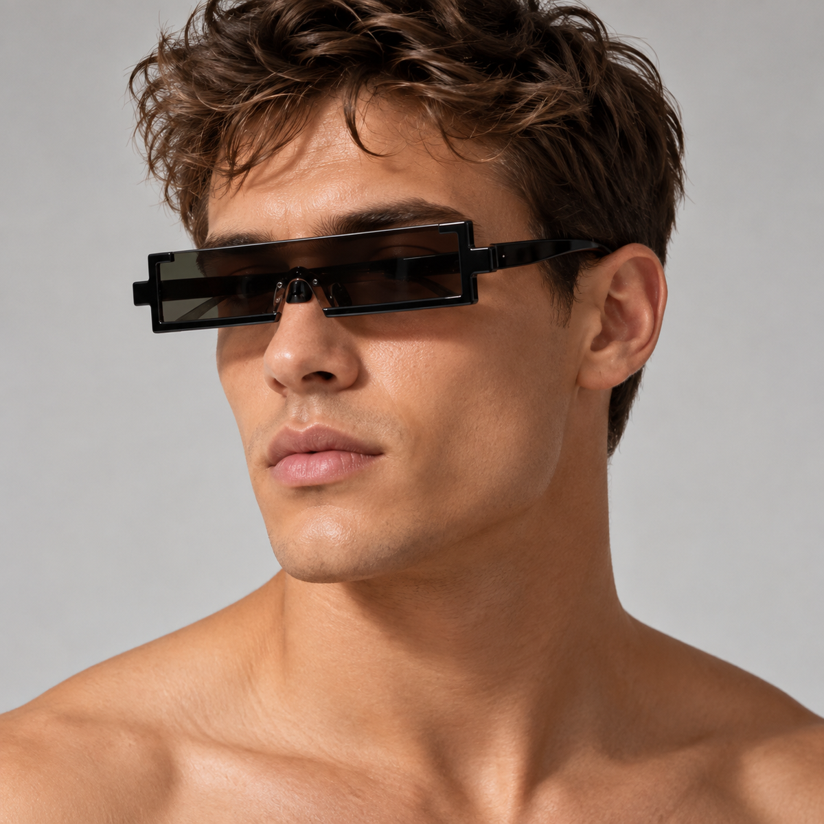 Rimless Rectangle Sunglasses – 5 Lens Colours | One Size | UV400