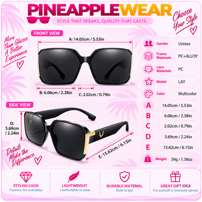 Square Sunglasses – 6 Styles | One Size | UV Protection