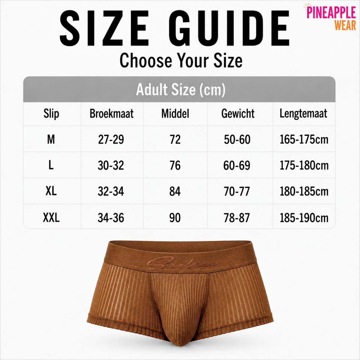 Striped Mesh Boxer Brief – 6 Colours | M–2XL | 95% Polyester & Spandex