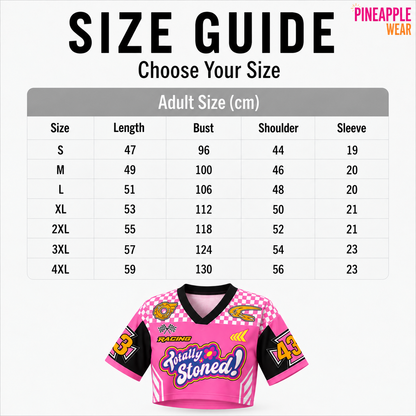 3D Print Mesh Crop Top – Totally Stoned | S–4XL | 100% Polyester