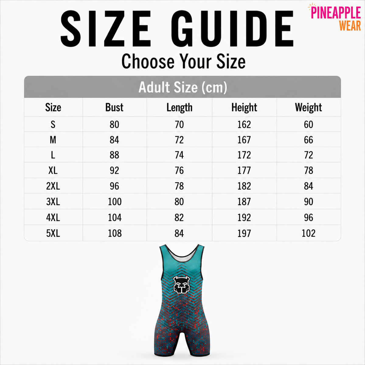 Wrestling Singlet Bodysuit – 15 Designs | S–3XL | Lycra