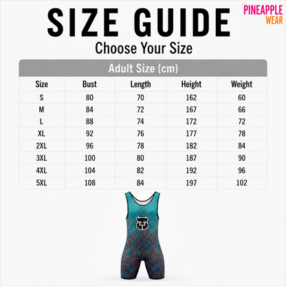Wrestling Singlet Bodysuit – 15 Designs | S–3XL | Lycra