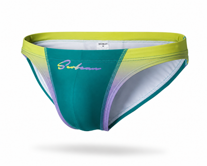 Gradient Low-Rise Swim Brief – 4 Colours | M–2XL | Polyester & Spandex
