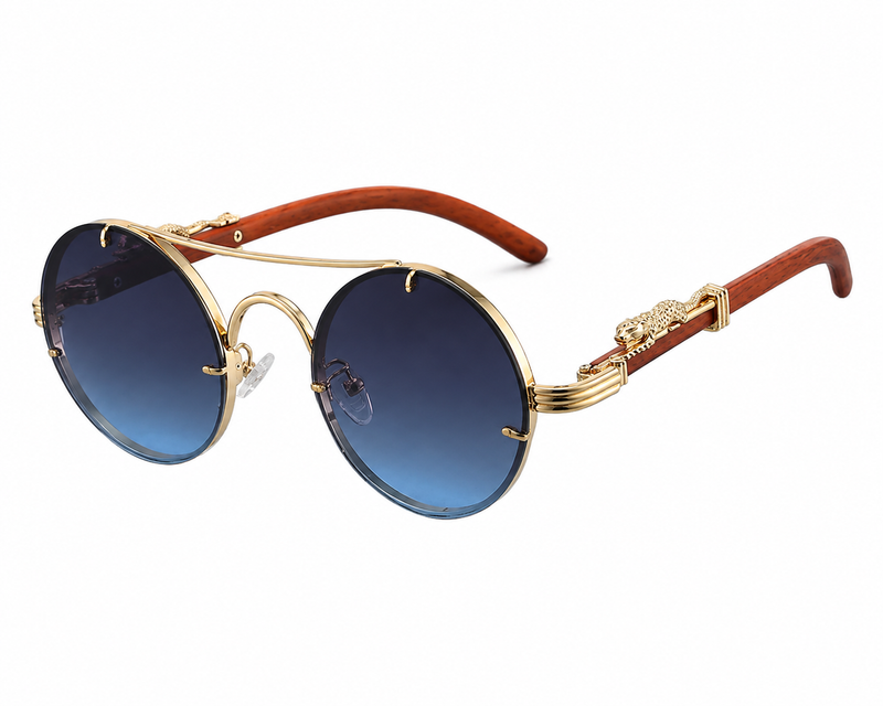 Vintage Round Sunglasses – Double Bridge | 8 Colours | UV400 | Alloy & Polycarbonate