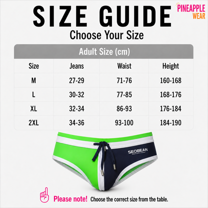 Brazilian Swim Brief – 4 Colours | M–2XL | Neoprene