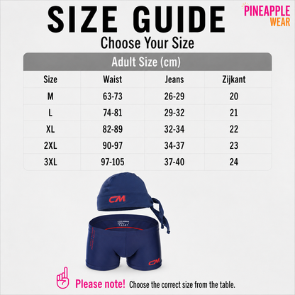 Swim Boxer & Pirate Cap Set – 5 Colours | M–3XL | Nylon & Spandex