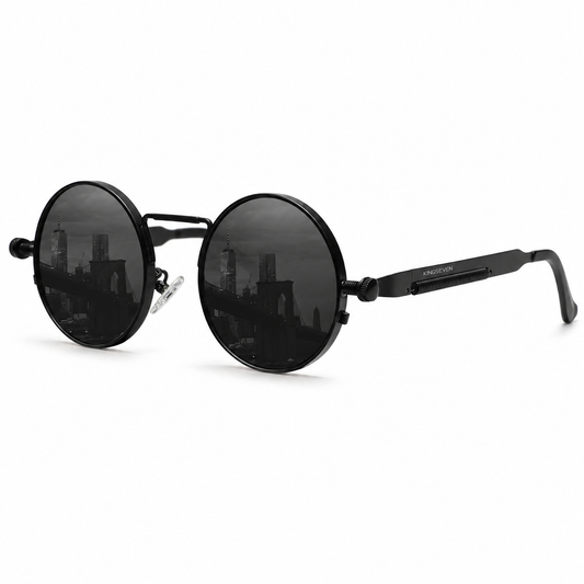 Steampunk Round Sunglasses – 8 Colours | Polarized & Mirrored | UV400 | Stainless Steel