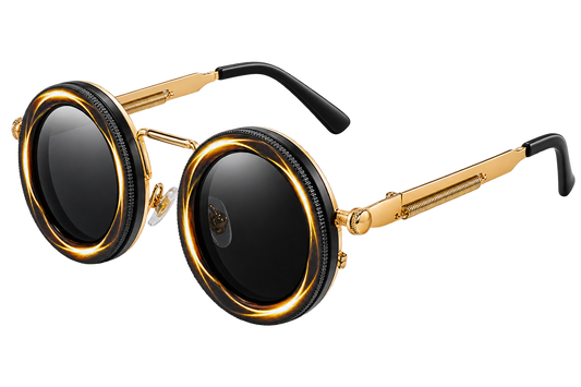 Round Steampunk Sunglasses – UV400 | 10 Colours | Metal Frame
