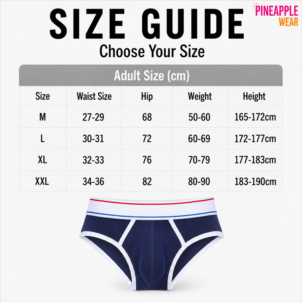 Low-Rise Bikini Brief – 6 Colours | M–2XL | Cotton & Spandex