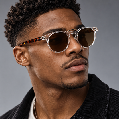 Round Double Beam Sunglasses – 5 Colours | One Size | Plastic & UV400