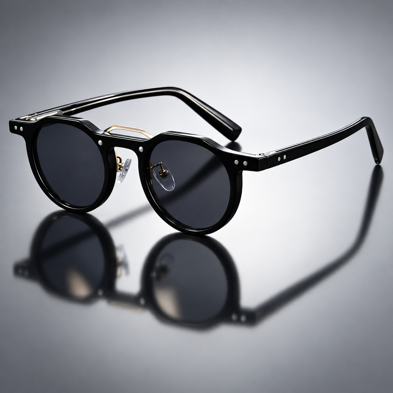 Round Double Beam Sunglasses – 5 Colours | One Size | Plastic & UV400