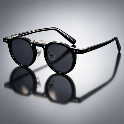 Round Double Beam Sunglasses – 5 Colours | One Size | Plastic & UV400