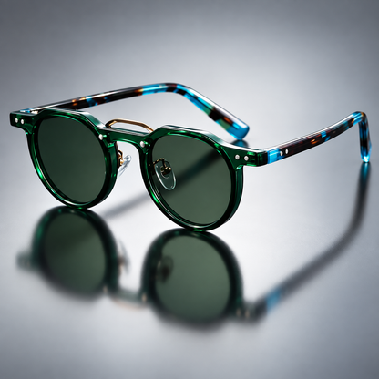 Round Double Beam Sunglasses – 5 Colours | One Size | Plastic & UV400