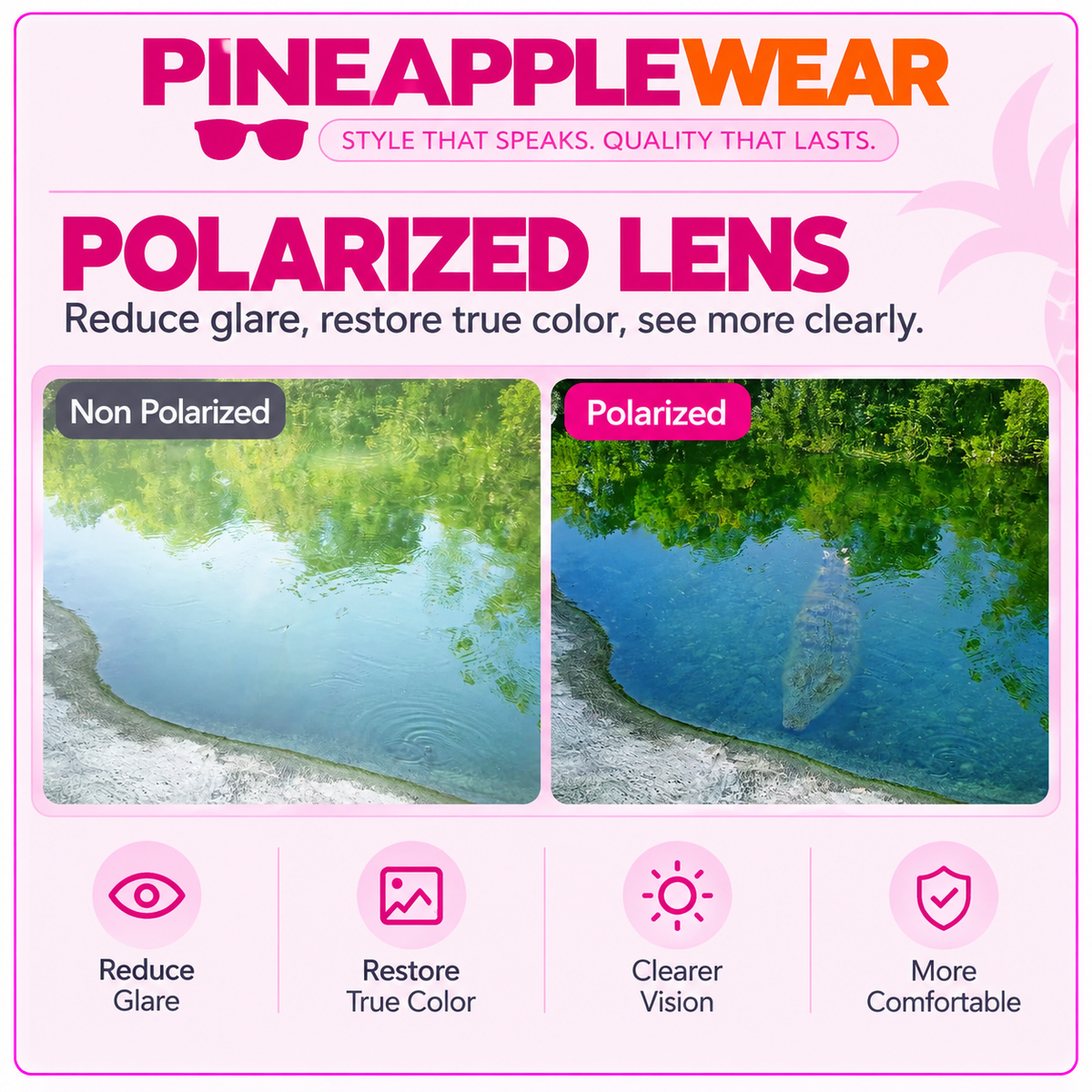 Sport Square Sunglasses – 3 Colours | One Size | Polarized Mirror