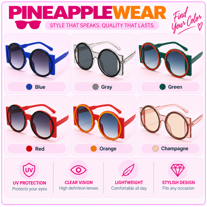 Oversized Round Sunglasses – 6 Colours | One Size | Polycarbonate