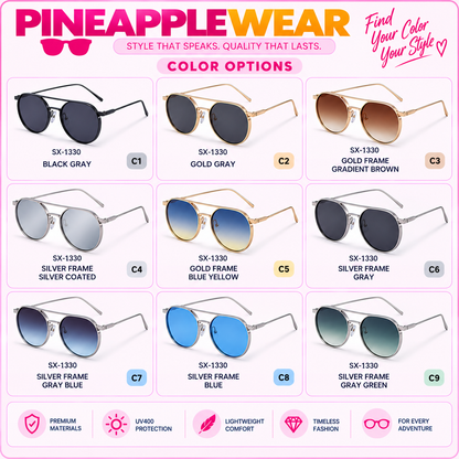 Vintage Oval Sunglasses – 9 Colours | One Size | Alloy Frame