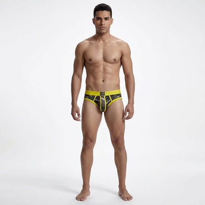 Jockmail Camo Mesh Brief – 6 Colours | M–2XL | Nylon & Lycra