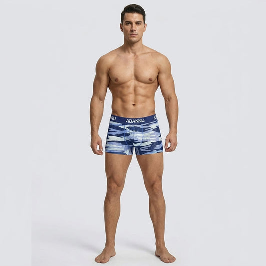 Adannu Camo Push-Up Boxer Short – 3 Colours | M–2XL | Nylon, Cotton & Lycra