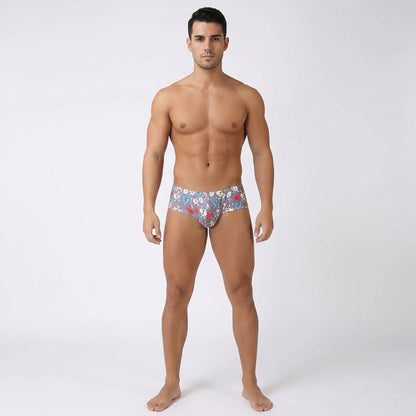 Clever-Men Skull Print Brief – 4 Colours | M–2XL | Nylon & Lycra