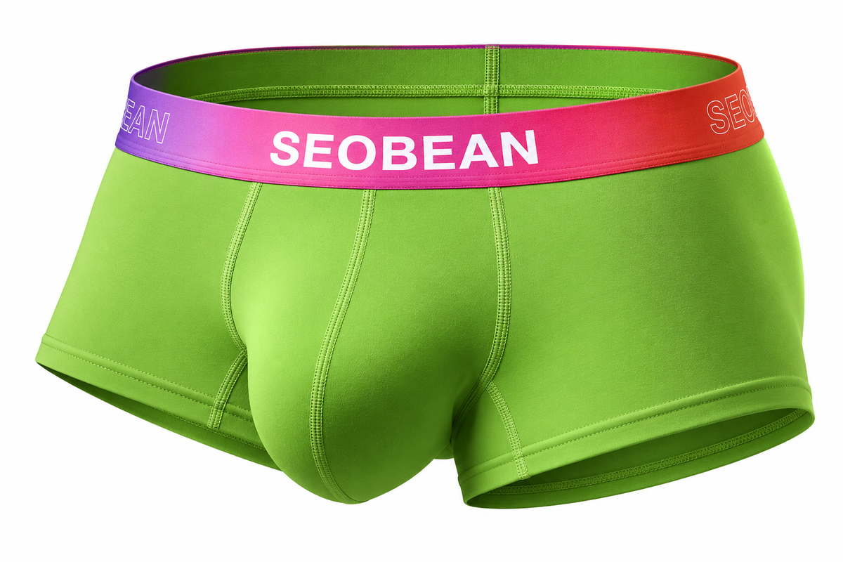 Seobean Rainbow Waistband Boxer Briefs – 4 Colours | M–2XL | Cotton & Elastane