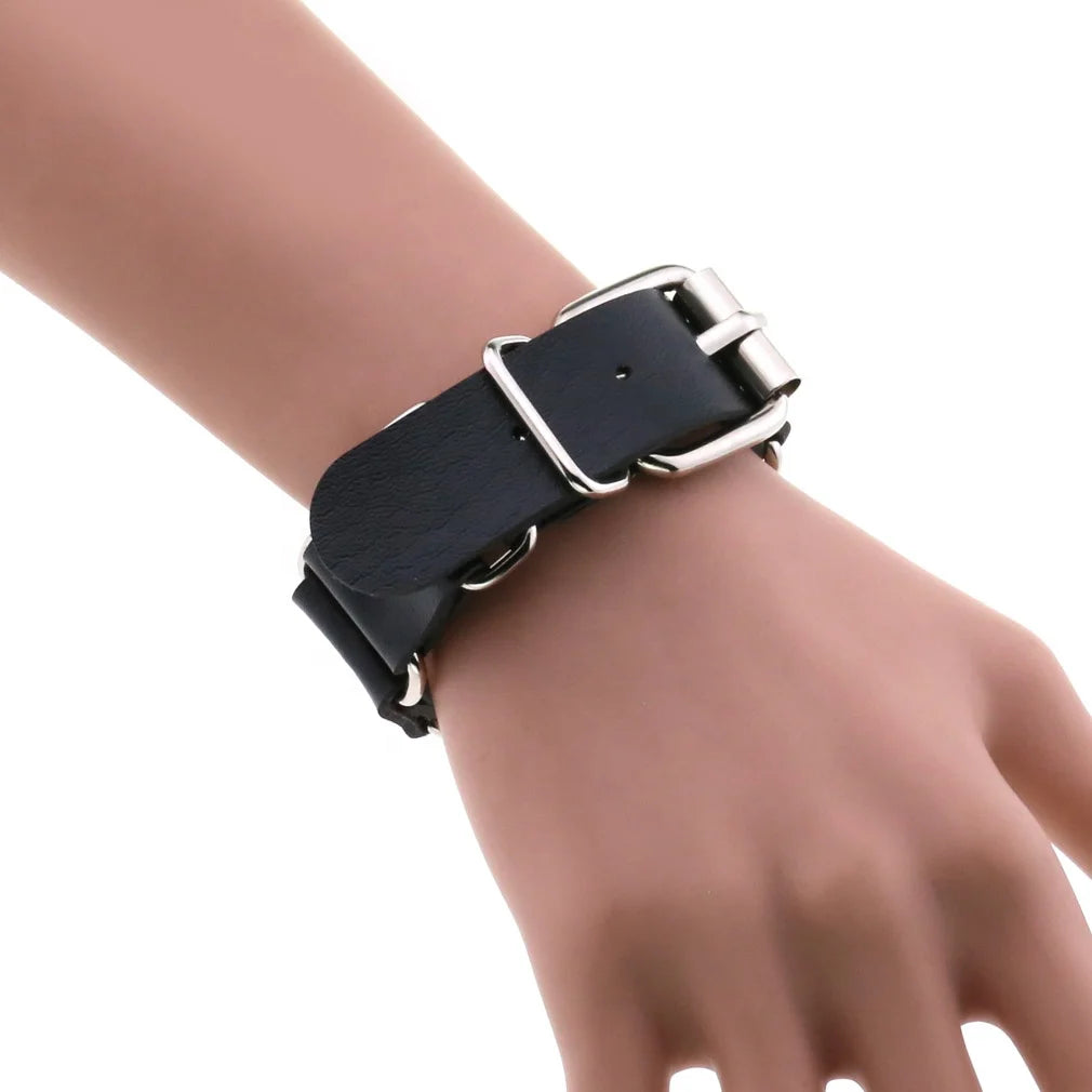 Faux Leather Wristband