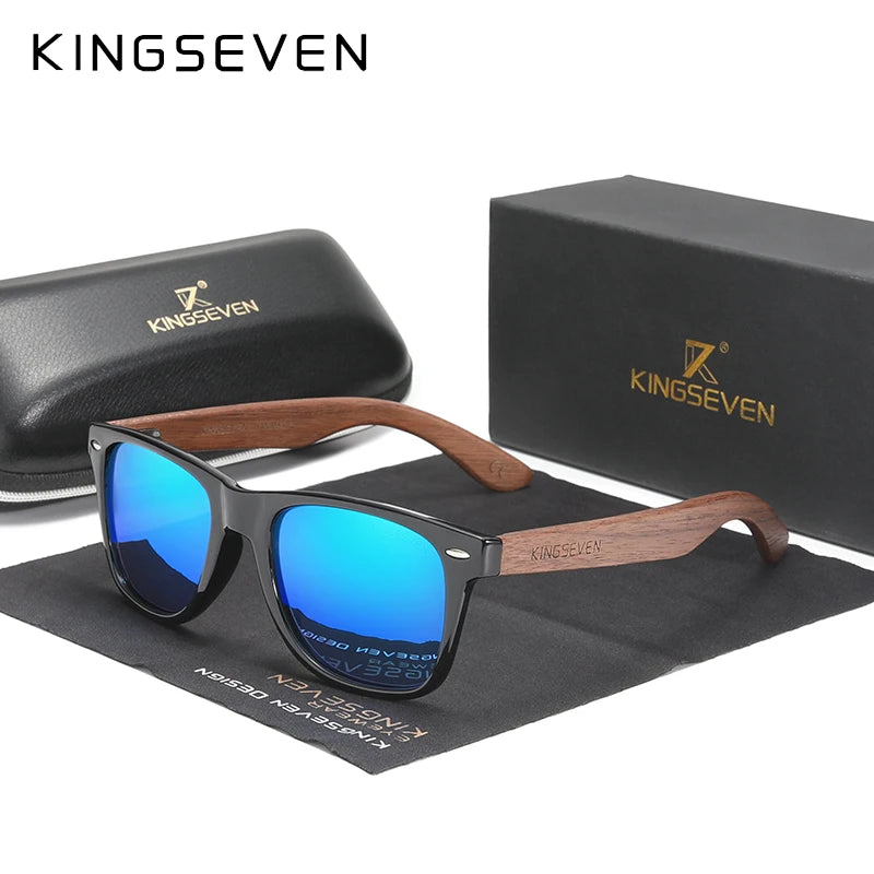 Handmade Wooden Polarised Sunglasses – 6 Colours | One Size | Walnut & Polycarbonate