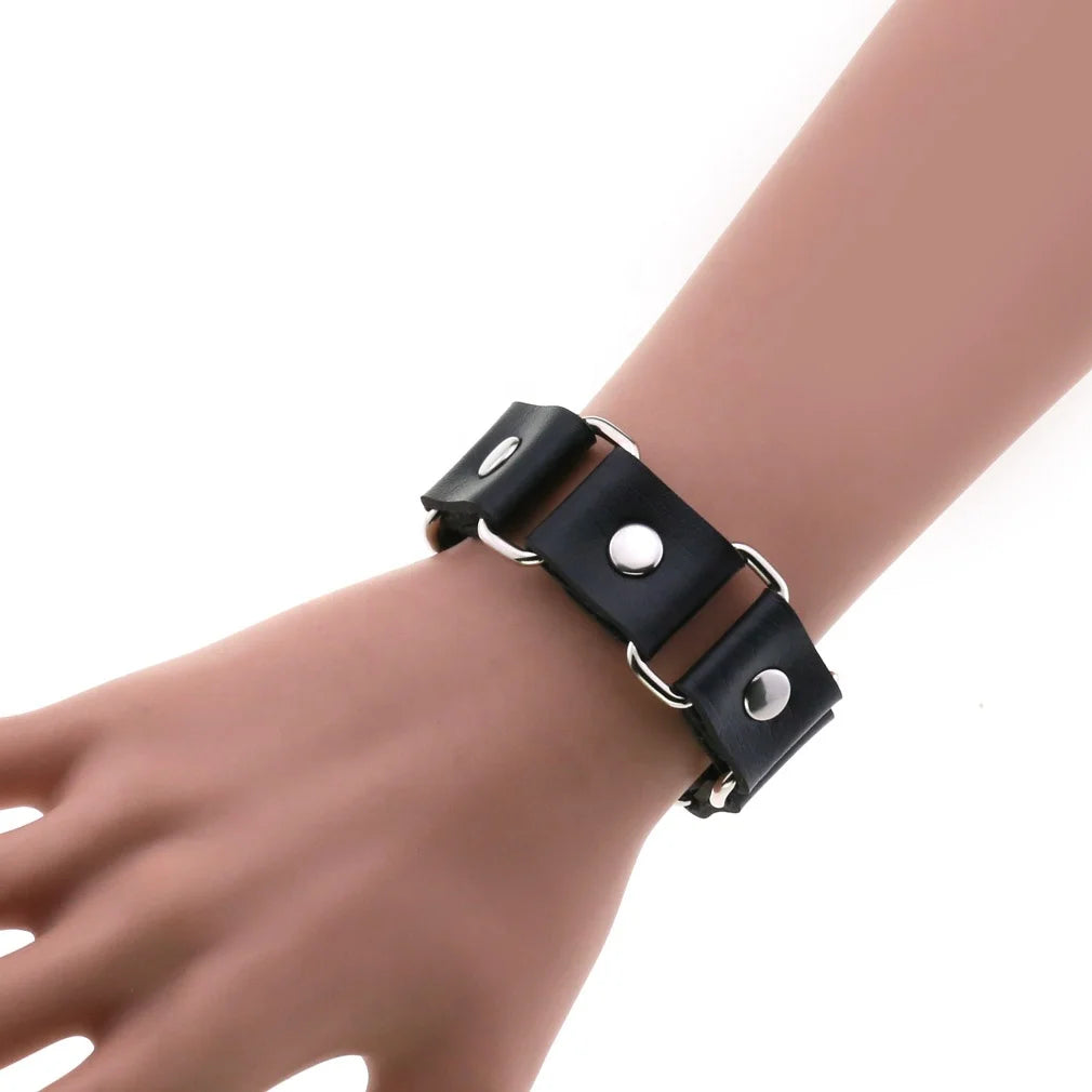 Faux Leather Wristband