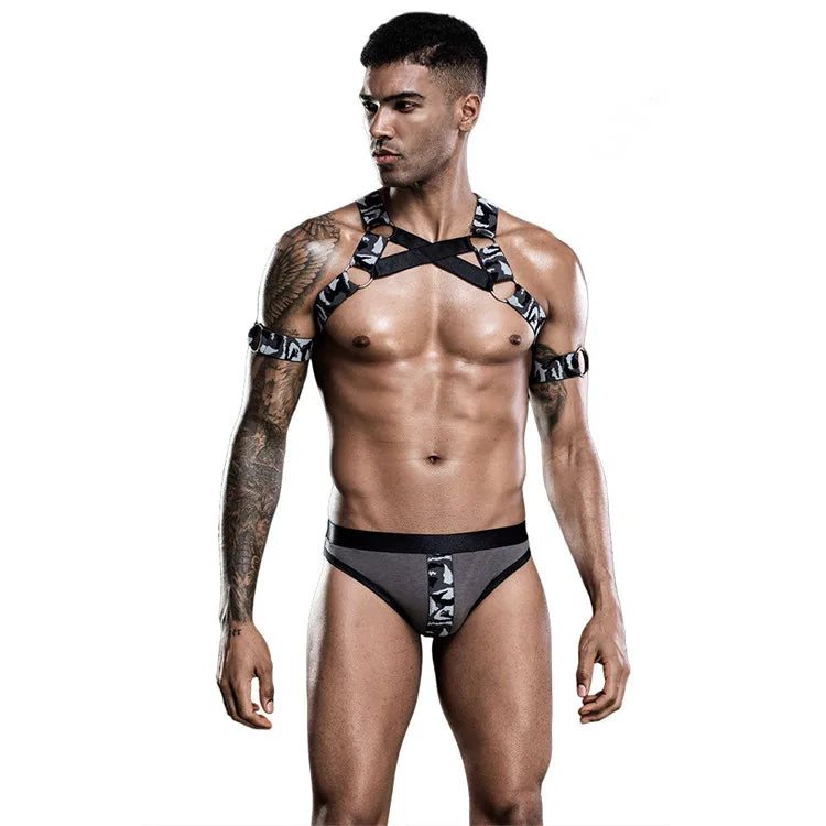 Body Harness Set with Brief & Bracelets