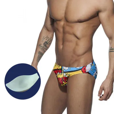 Swimbrief Nasty Comic – 4 Bold Prints | With or Without Pad | M–XXL