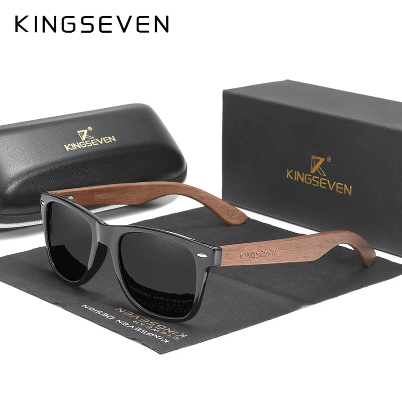 Handmade Wooden Polarised Sunglasses – 6 Colours | One Size | Walnut & Polycarbonate