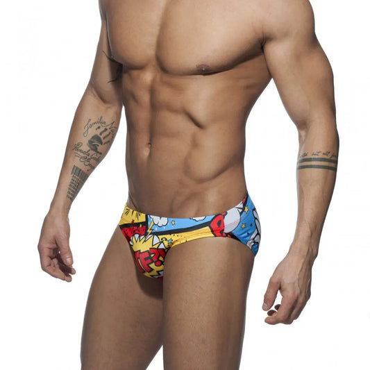 Swimbrief Nasty Comic – 4 Bold Prints | With or Without Pad | M–XXL