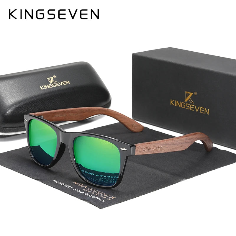 Handmade Wooden Polarised Sunglasses – 6 Colours | One Size | Walnut & Polycarbonate