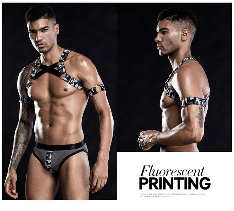 Body Harness Set with Brief & Bracelets
