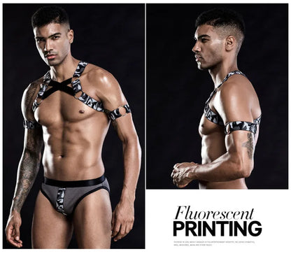 Body Harness Set with Brief & Bracelets