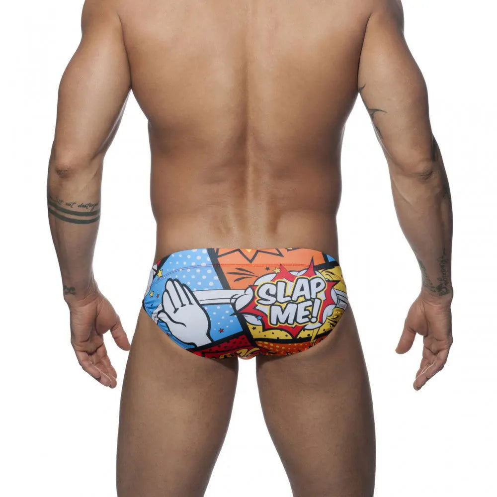 Swimbrief Nasty Comic – 4 Bold Prints | With or Without Pad | M–XXL