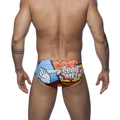 Swimbrief Nasty Comic – 4 Bold Prints | With or Without Pad | M–XXL