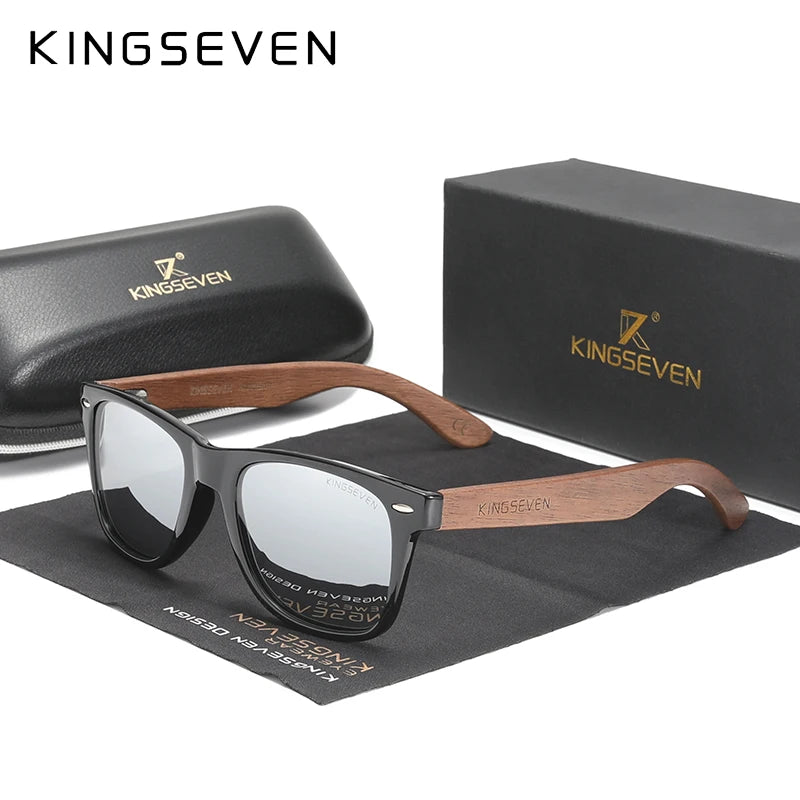 Handmade Wooden Polarised Sunglasses – 6 Colours | One Size | Walnut & Polycarbonate