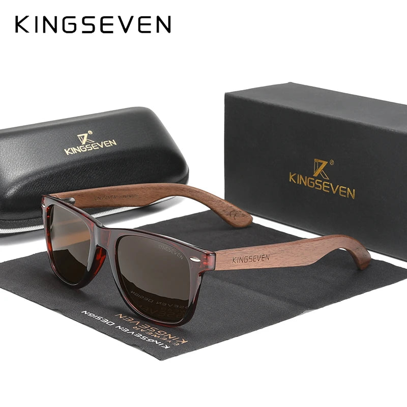 Handmade Wooden Polarised Sunglasses – 6 Colours | One Size | Walnut & Polycarbonate