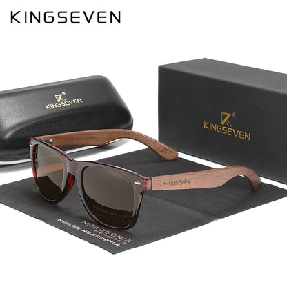 Handmade Wooden Polarised Sunglasses – 6 Colours | One Size | Walnut & Polycarbonate
