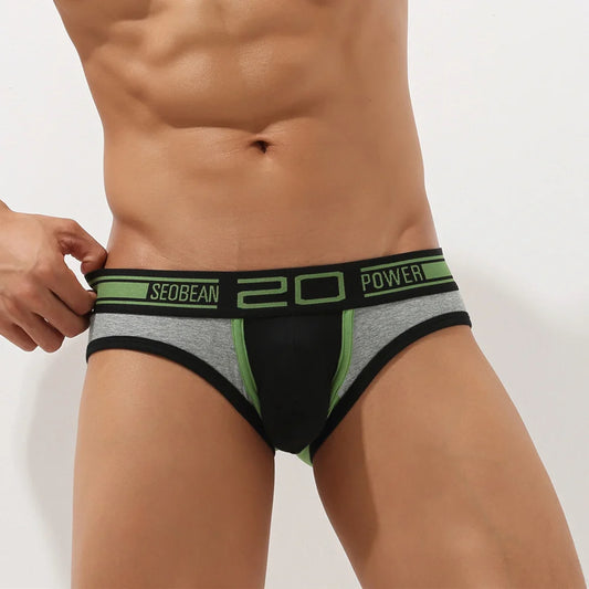 Colour Block Cotton Brief – 3 Colours | M–XXL | Cotton & Elastane