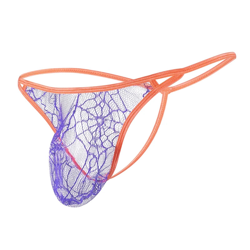 Men's Spider Mesh Transparent Thong – Sexy G-String Jockstrap Underwear | S–XL