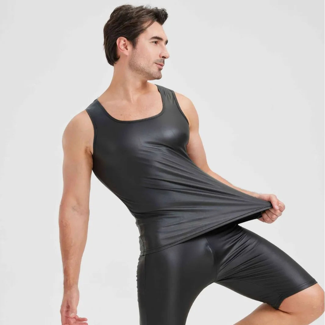 Kunstleren Tanktop en Short