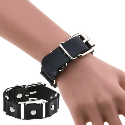 Faux Leather Wristband