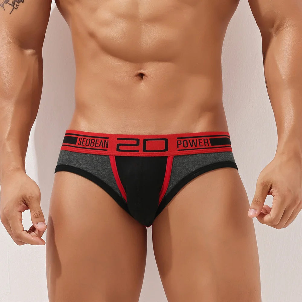 Colour Block Cotton Brief – 3 Colours | M–XXL | Cotton & Elastane
